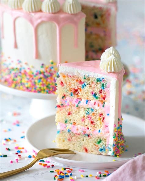 Funfetti Cake By John Kanell Preppy Kitchen A Vanilla Cake Filled With Sprinkles The