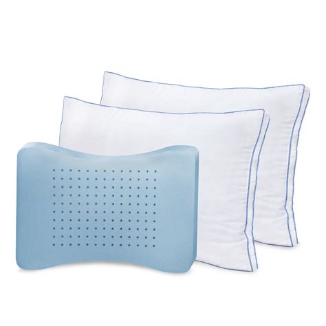 Biopedic Memory Plus Deluxe Gusseted Memory Foam And Fiber Pillow 2 Pack