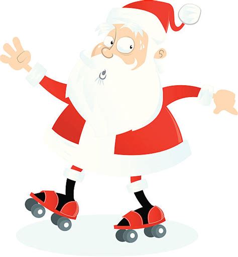 Roller Skating Santa Illustrations Royalty Free Vector Graphics And Clip