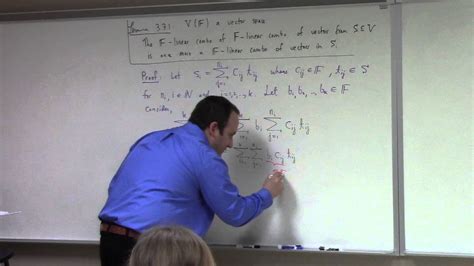Linear Algebra Feb 8 Span Theorem Linear Independence Li Basis