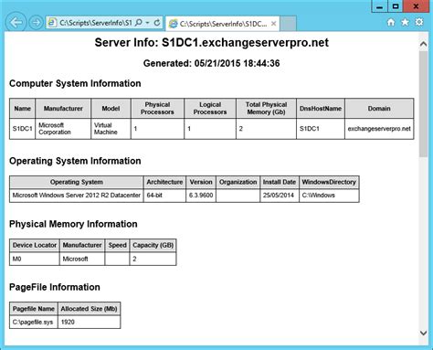 Collect Serverinfops1 Powershell Server Inventory Script
