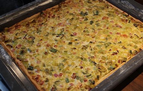 Quiche mit Lauch und Speck vom Blech von Stiermädchen