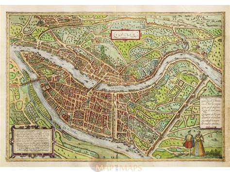 Vintage Map Of Lyon Plan De Lyon Old Map Of Lyon Print Fine Print