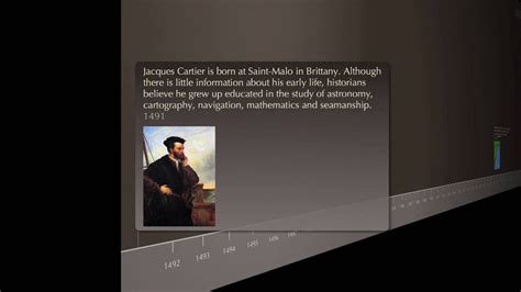 Timeline Trips Of Jacques Cartier English Youtube