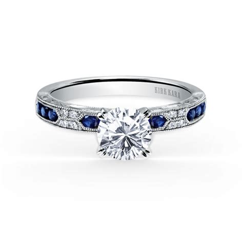 Charlotte 18K White Gold Engagement Ring | 18k white gold engagement rings, Kirk kara engagement ...