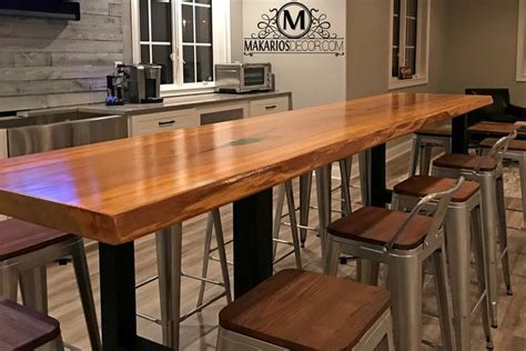Home Bar Table Live Edge Sofa Table Behind Couch Table | Etsy | Home