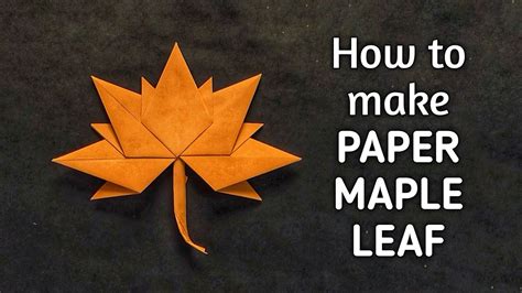 How To Make Simple And Easy Origami Paper Maple Leaf Diy Paper Craft