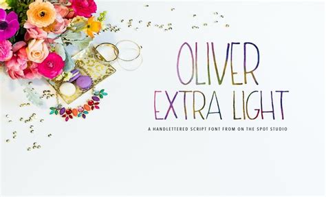 Oliver Extra Light Girly Fonts Font Bundles All Caps Font