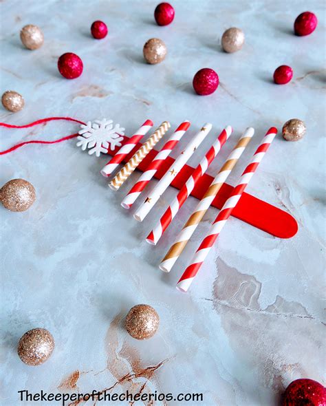 Paper Straw Christmas Tree Ornaments The Keeper Of The Cheerios