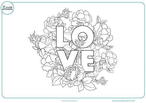 Lindos Dibujos De Amor Para Colorear Para Imprimir