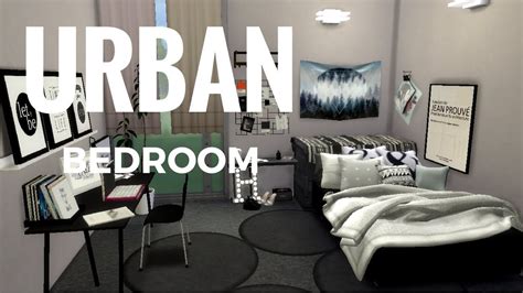 The Sims 4 Room Build Urban Teens Bedroom Youtube