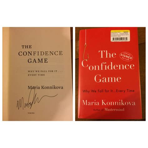 Maria Konnikova The Confidence Game Purchased Pre Signed At The