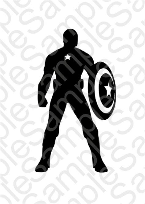 Captain America Full Silhouette Shirt Svg And By Brocksplayhouse