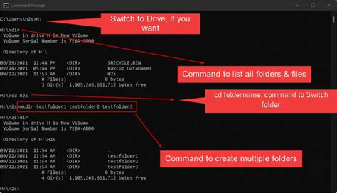 How To Create Multiple Folders In Windows Command Prompt H2s Media