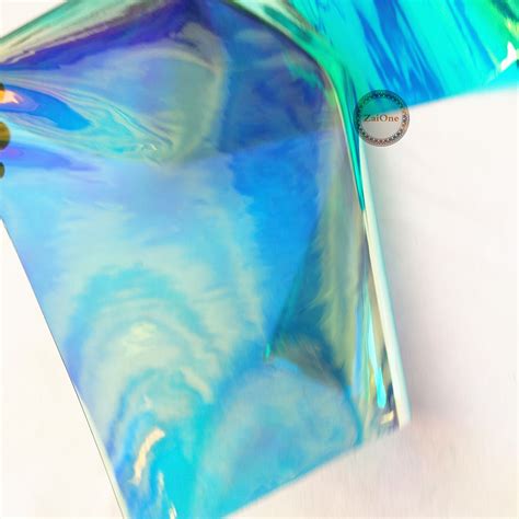 Iridescent Holographic Clear Transparent Pvc Fabric Vinyl Material Bow