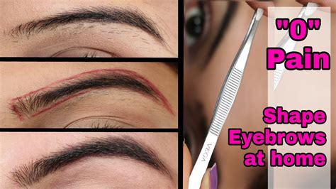 How To Shape Eyebrows At Home No Pain Easy Simple