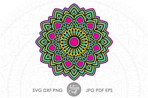 Layered mandala svg, multi layer mandala (726396) | Cut Files | Design