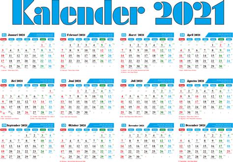 Kalender 2021 Indonesia Lengkap Dengan Hari Libur Nasional Newstempo
