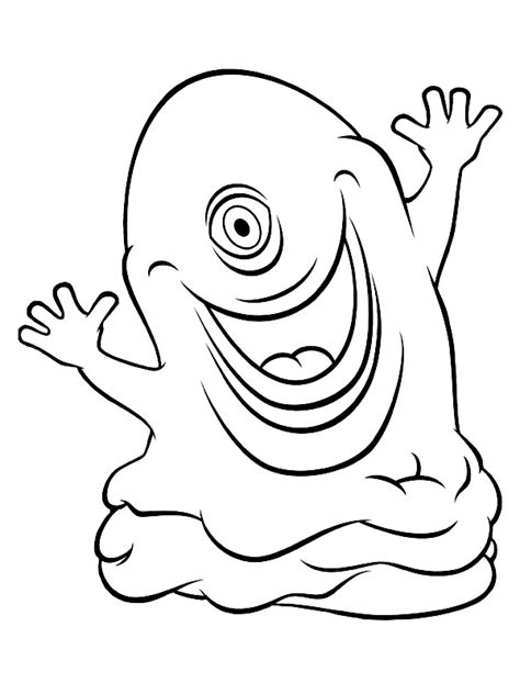 Kleurplaten Grappige Monsters