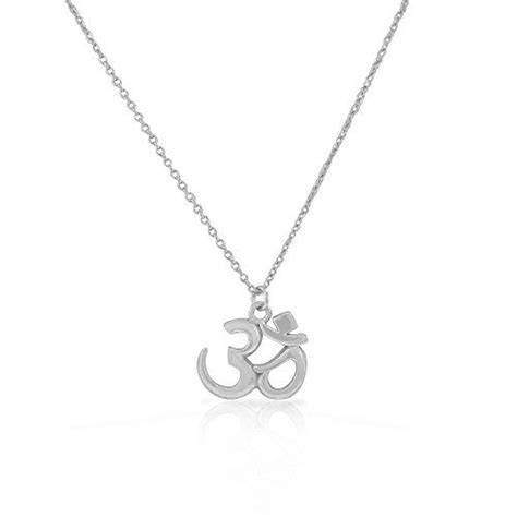 925 Sterling Silver Om Aum Ohm Yoga Hindu Pendant Necklace Om