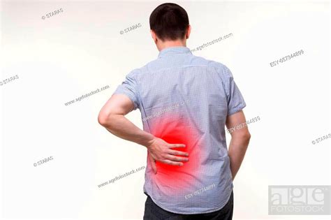 Back Pain Kidney Inflammation Man Suffering From Backache Painful
