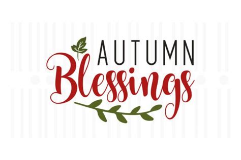 Autumn Blessings Fall Quotes Graphic By Svg Box · Creative Fabrica