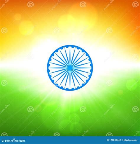 Independence Day Of India Background In Colors Of National Flag Stock