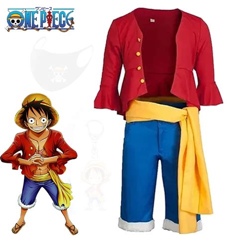 Bangyan One Piece Cosplay Costume Anime Monkey D Luffy Cosplay Trench