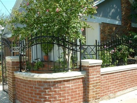 Curved Brick Wall Capped Fence Design Backyard Fences Modern Fence