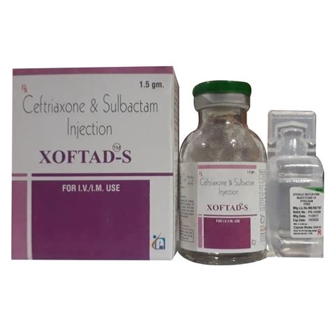 Gm Xoftad S Ceftriaxone Sulbactam Injection At Rs Vial Pharmaceutical Injection In