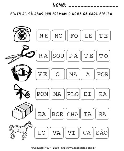 Atividades Para 1º Ano Alfabetização — SÓ Escola