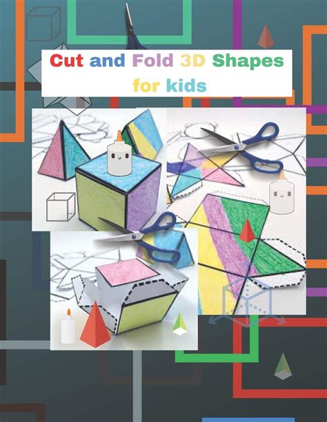 Buy Cut And Fold 3d Shapes For Kids Activities Coloring Cut And Fold