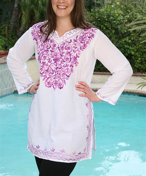 Anandas Collection White And Lilac From Zulily Plus Size