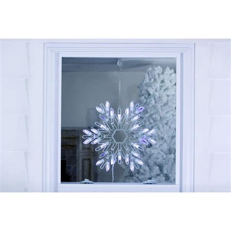 15 Shimmering Pure Whiteblue Led Lighted Snowflake Christmas Window