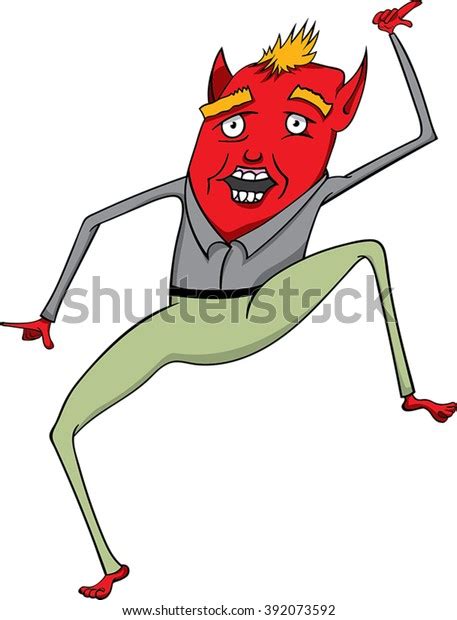 Cartoon Dancing Devil Stock Vector Royalty Free 392073592 Shutterstock