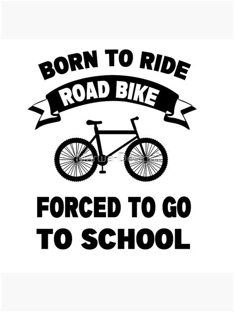Funny Retro Born To Ride Road Bike Forced To Go To School T