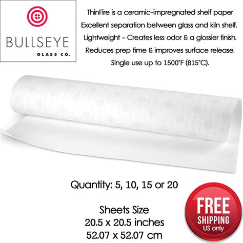 Go Fusing Bullseye Thinfire Kiln Shelf Paper Sheets