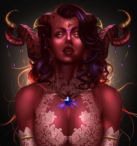 Marion Lavorre The Ruby Of The Sea By Blacksalander Aka Caio Santos On Twitter Tiefling Female