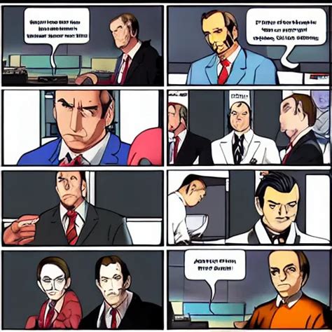 Better Call Saul Scene In The Style Of Ace Attorney Stable Diffusion
