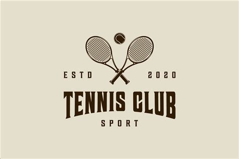 Crossed Tennis Rackets Logo Design Graphic By Uzumakyfaradita