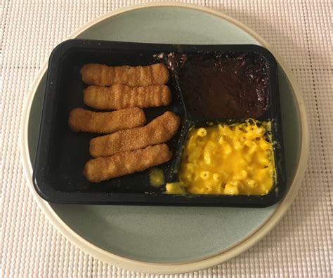 Banquet Fish Stick With Mac And Cheese Review Freezer Meal Frenzy