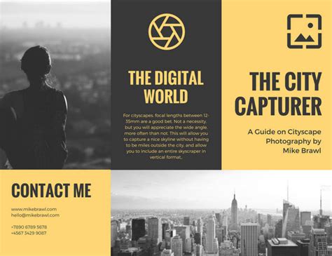 customize  photography brochure templates  canva