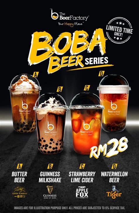 Wedding, birthday party, full moon, annual dinner, and etc. Beer bar in Malaysia has bubble tea drinks with Guinness ...
