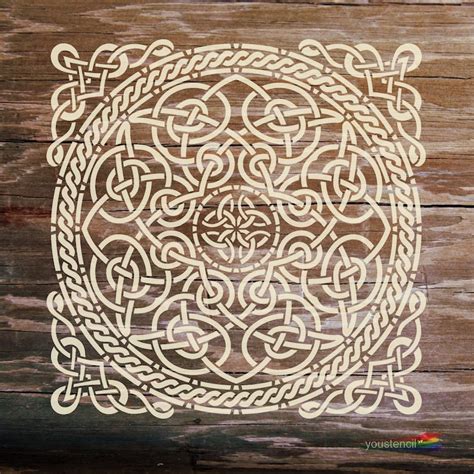 Celtic Knot Wall Stencil Large St86 Etsy