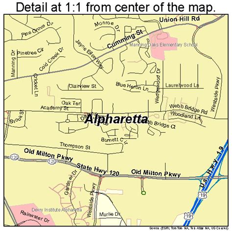 Alpharetta Georgia Street Map 1301696