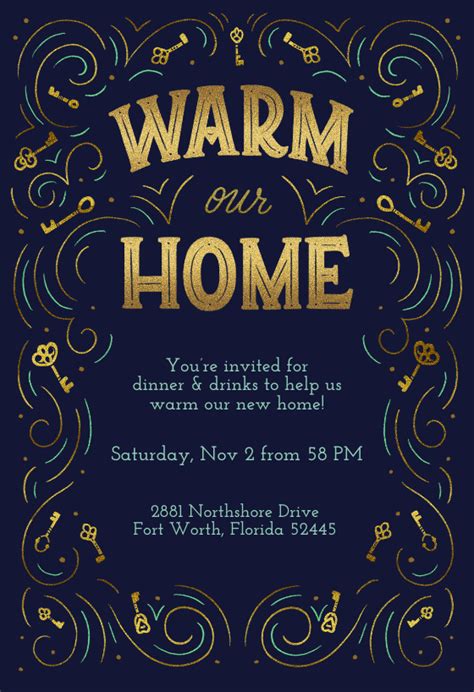 Warm Our Home Housewarming Invitation Template Free Greetings