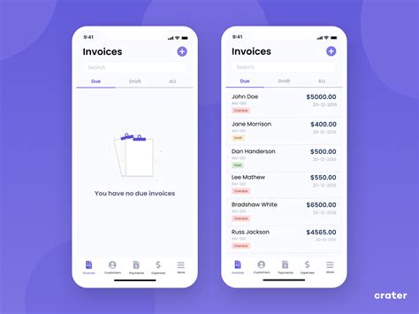 Crater Invoice Ui React Native Open Source By Mohit Panjwani On