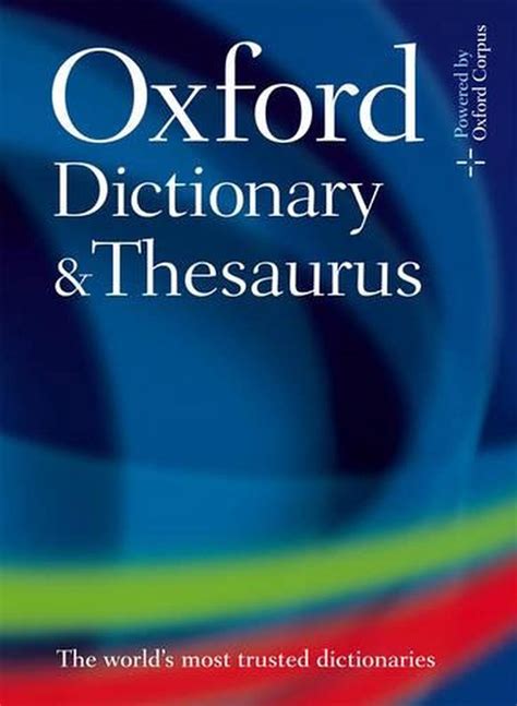 Oxford Dictionary And Thesaurus By Oxford Hardcover Book Free Shipping