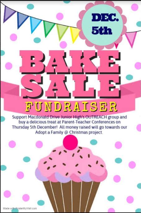 Bake Sale During Parent Teacher Conferences Macdonald Drive Junior High