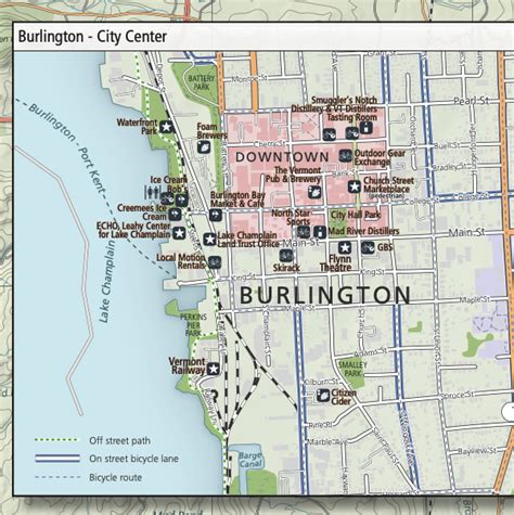 Downtown Burlington Vt Map